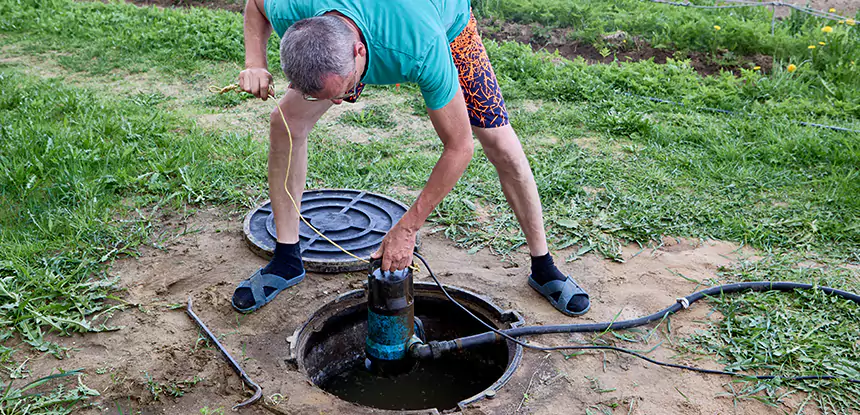 Outdoor Sewage Cleanup in Calhoun