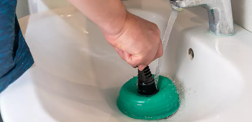 Sink Standing Water Blockage Removal in Calhoun
