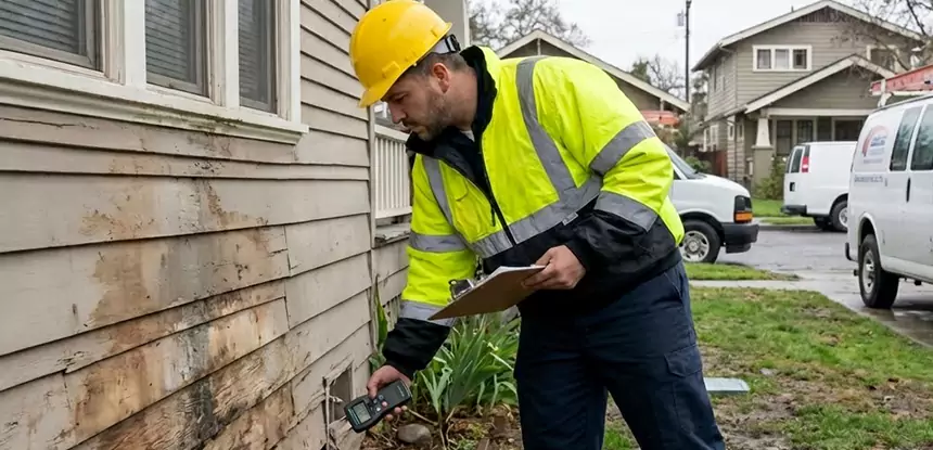 Water Damage Exterior Wall Calhoun